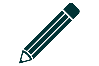 Icon displaying pencil to represent customisation