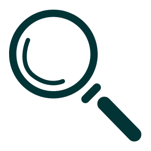 Magnifying glass icon to represent search engine optimisation