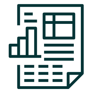 Report icon to represent documents relating to the created website